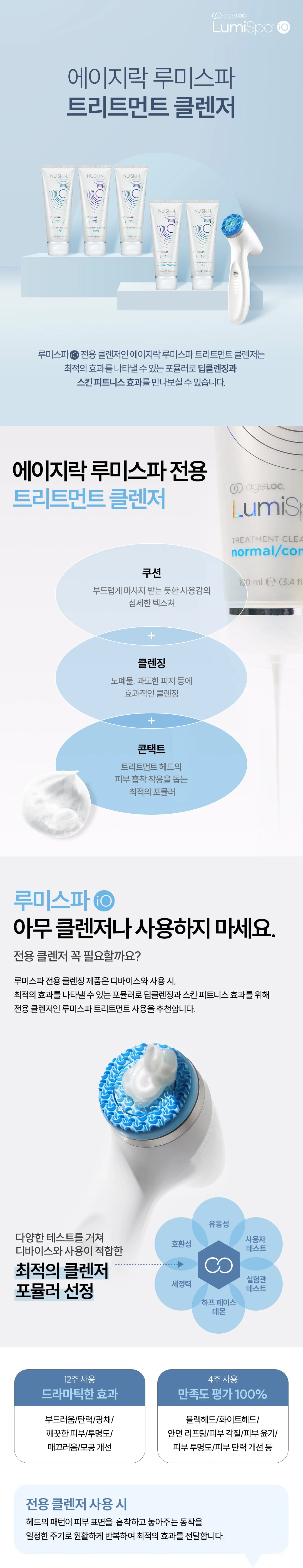 뉴스킨 에이지락 루미스파 트리트먼트 클렌저 (노멀/콤보) Nu Skin Ageloc Lumispa Treatment Cleanser | Normal/Combo Skin