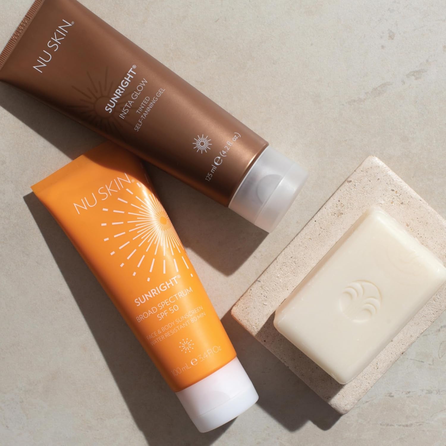 Nu Skin Sunright® Face & Body Sunscreen SPF 50 | Broad-Spectrum UVA/UVB Protection | Non-Greasy & Water-Resistant Formula | Antioxidant-Infused | 3.4 Fl. Oz.