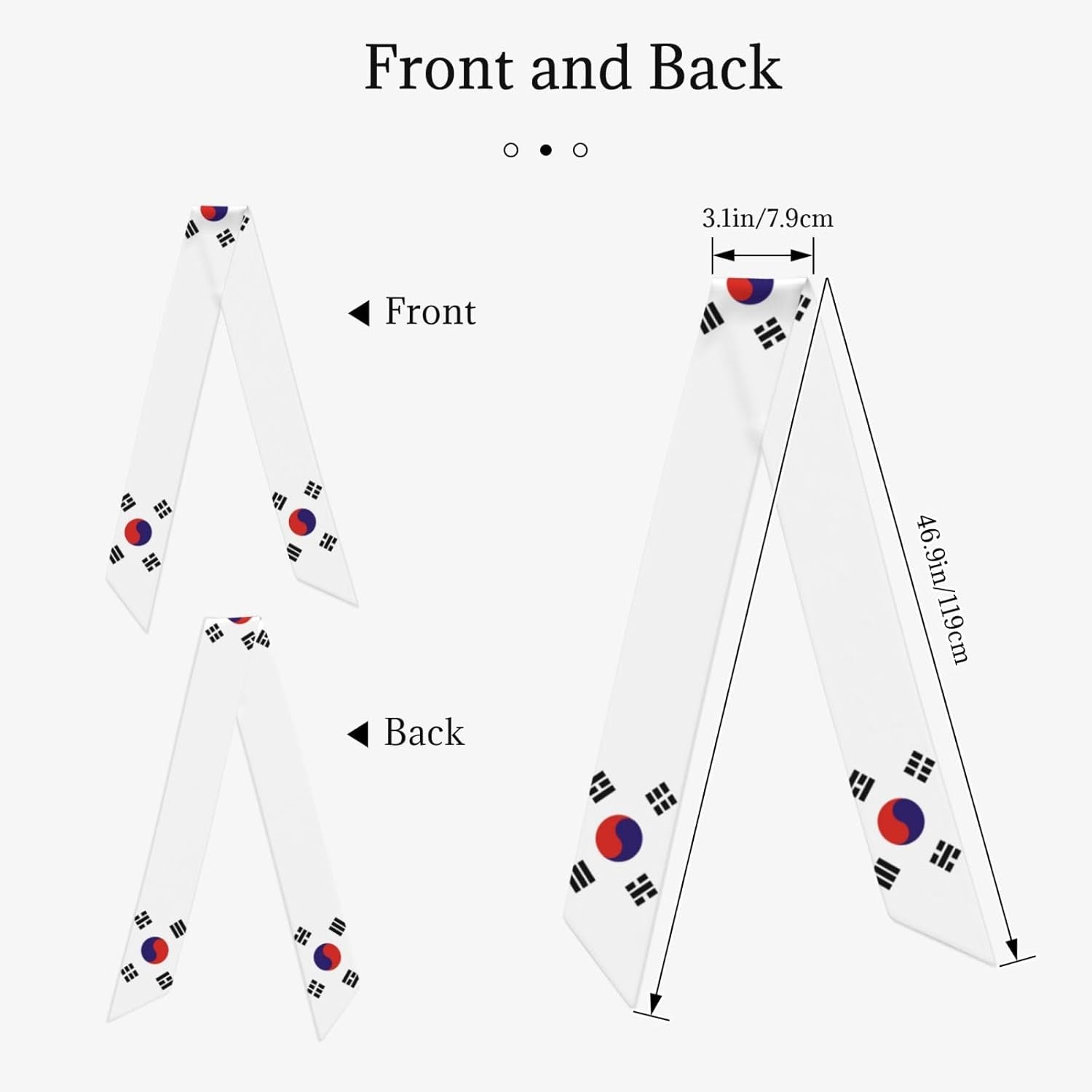 Cute Flag Head Scarf Hair Neck Scarves for Women Purse Bag Scarfs for Handbags Headscarf Fashion