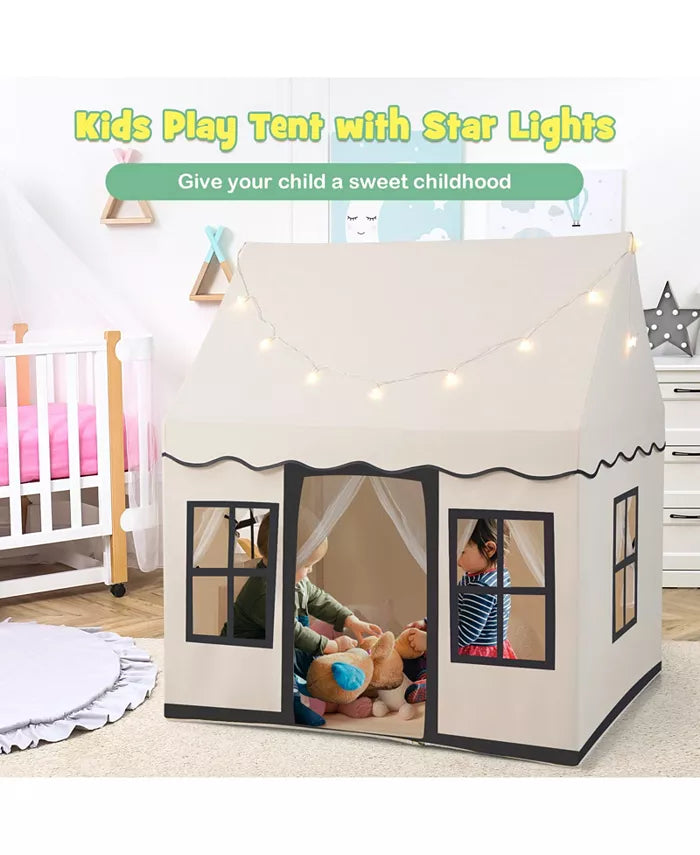 플레이하우스 텐트  Large Playhouse with Star String Lights