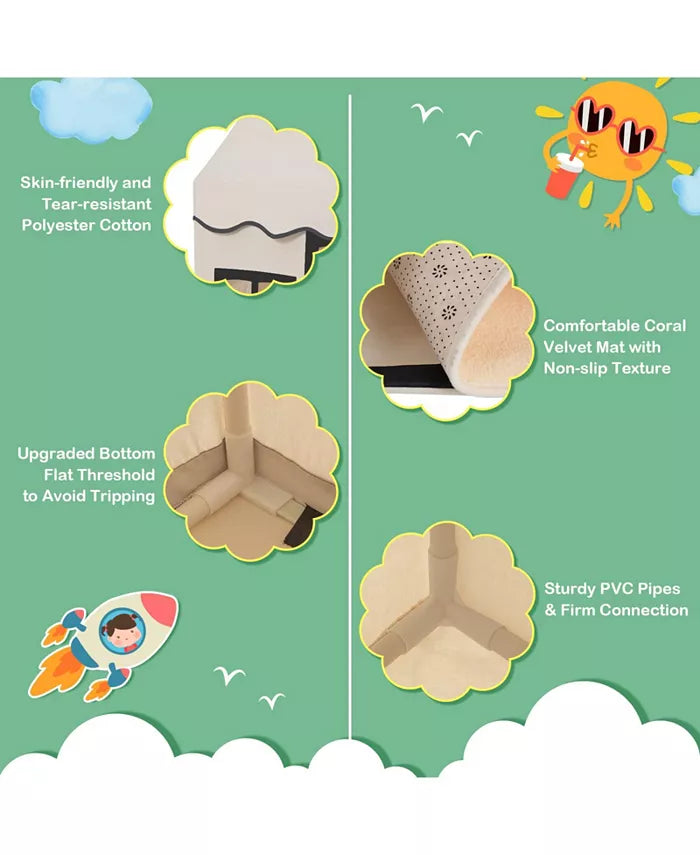 플레이하우스 텐트  Large Playhouse with Star String Lights