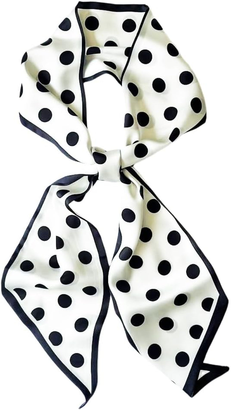 Silk Head Scarf for Hair Fashion Headwrap for Women Lightweight Neck Tie