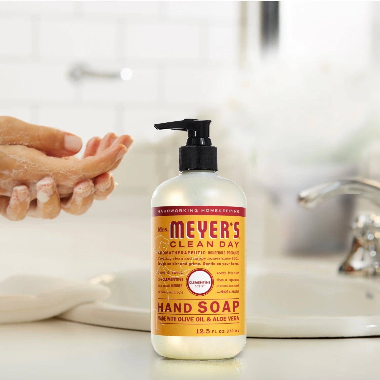 Mrs. Meyer'S Clean Day Liquid Hand Soap, Clementine Scent, 12.5 Fl Oz