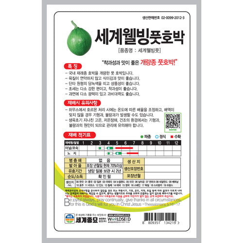 풋 호박 씨앗 Hybrid Squash Seeds