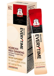 정관장 에브리타임 홍삼 2000Mg 10포 Everytime Korean Red Ginseng Extract 2,000Mg