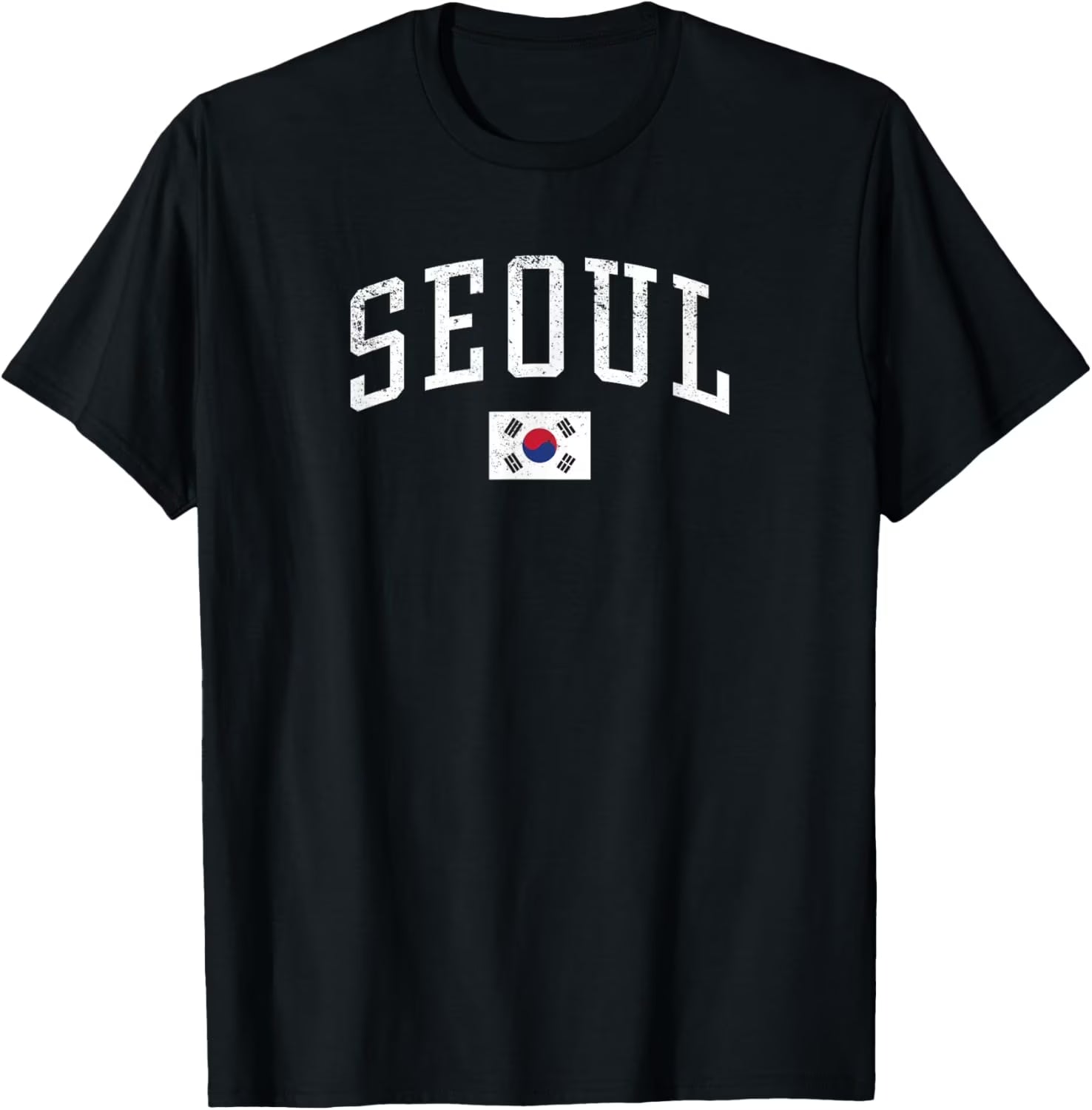 Vintage Seoul South Korea Country Flag Souvenir Vacation T-Shirt