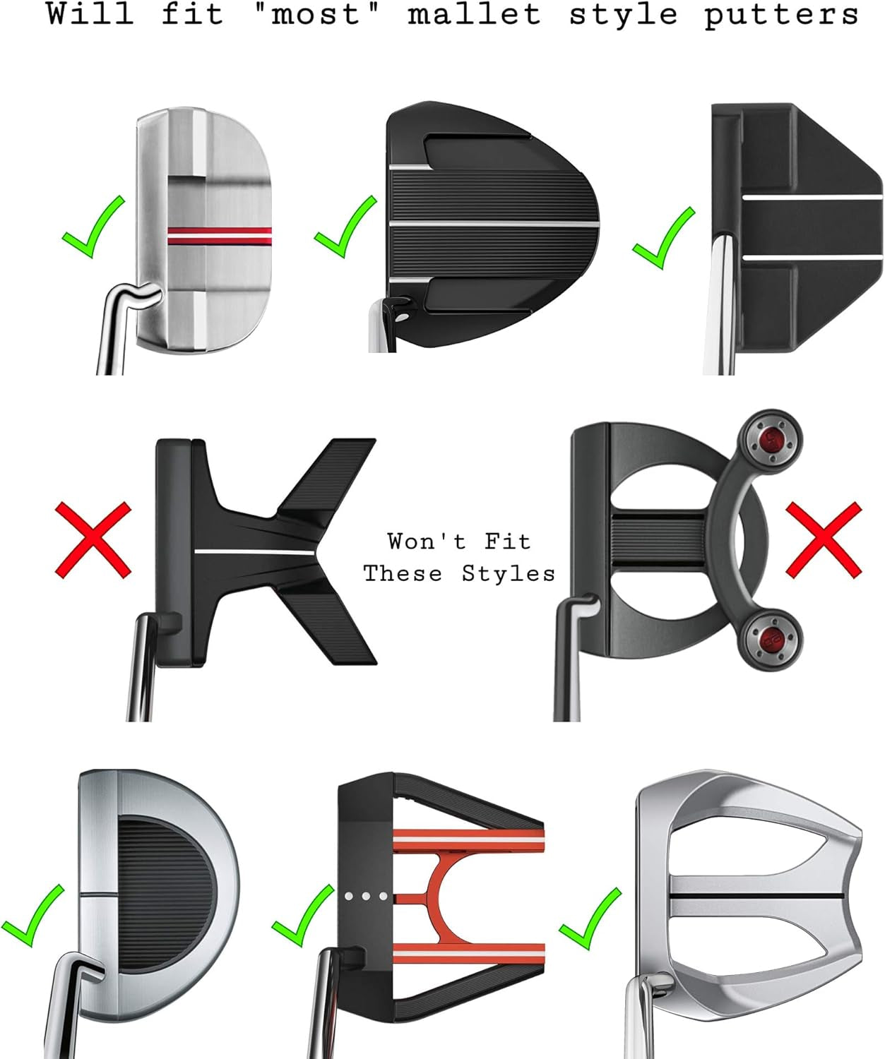 Foretra Driver Headcover Golf Club Covers Blade Mallet Putter Cover Alignment Stick Holder Hybrid Fairway Wood Head Cover Korea Flag Novelty Golf Accessories for Most Brands