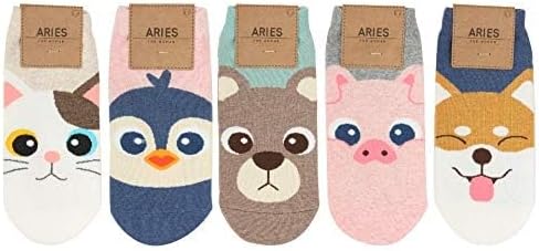 Women Cute Casual Novelty Cotton Crew Socks - Heart, Animal, Animation, Dog, Cat Socks - Gift for Christmas and Birthdays