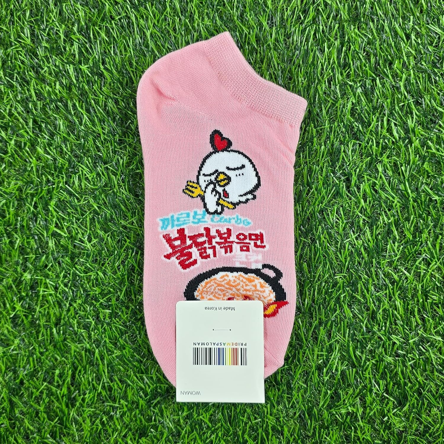 Jcube Korean Cute Socks for Women 5 Pairs - Funny Noodle and Cotton Art Painting Ramen Designs