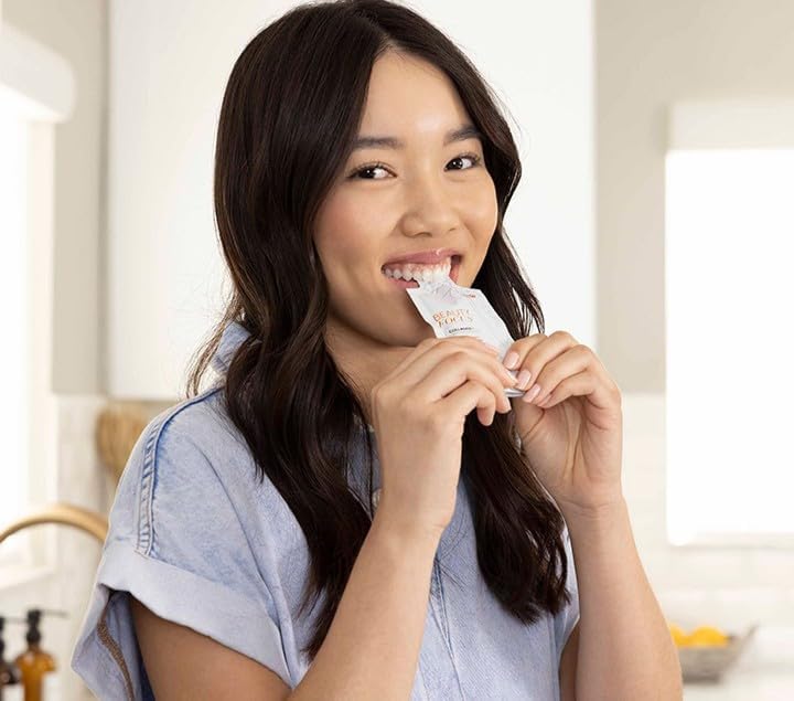 Beauty Focus Collagen plus | Strawberry Flavor | Bioactive Collagen Peptides | Supports Skin Hydration & Elasticity | Convenient 30Ml Pouches for Daily Use