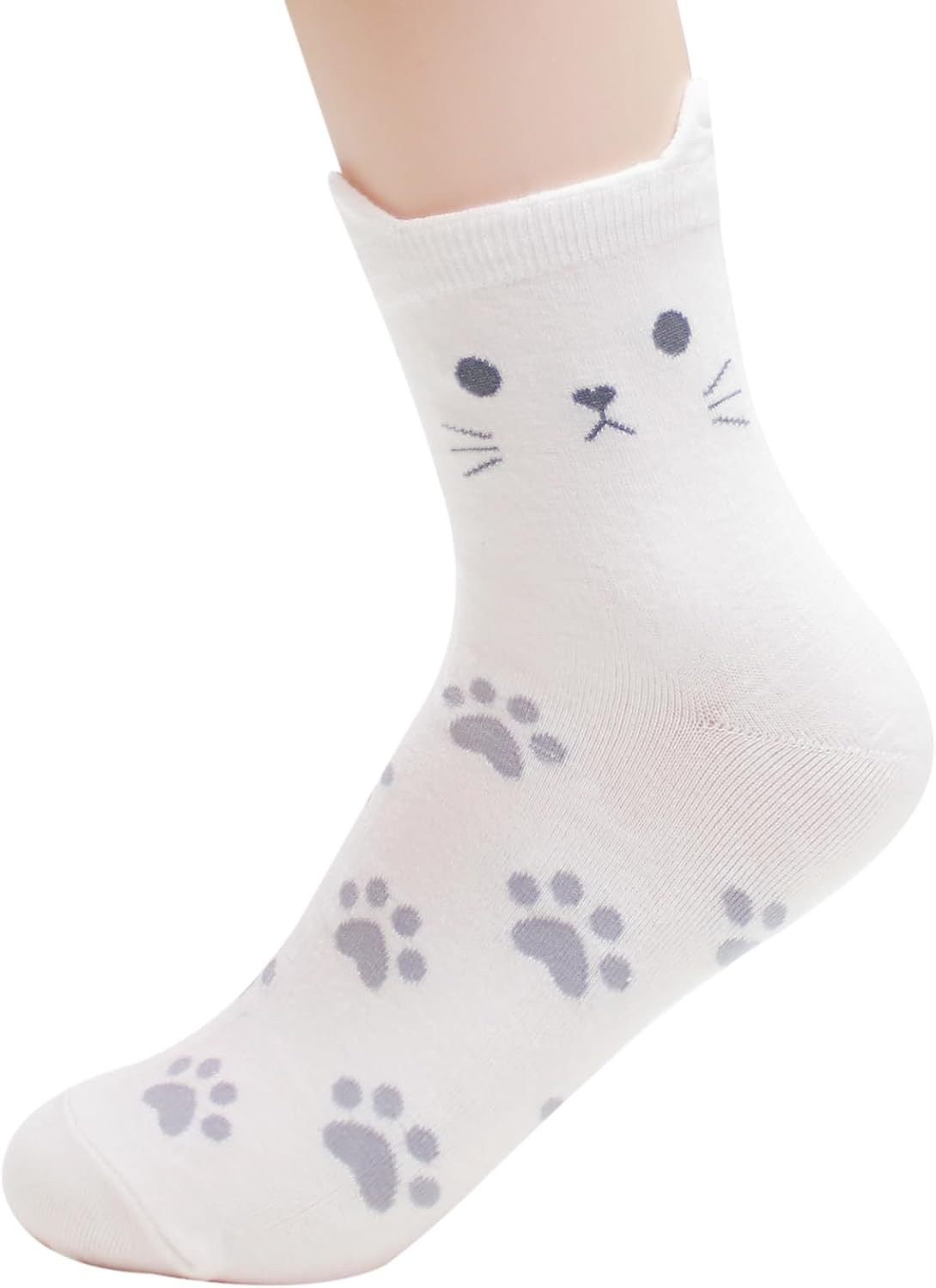 Womens Cute Animal Funny Dog Socks Cat Socks Cartoon Cotton Made in Korea