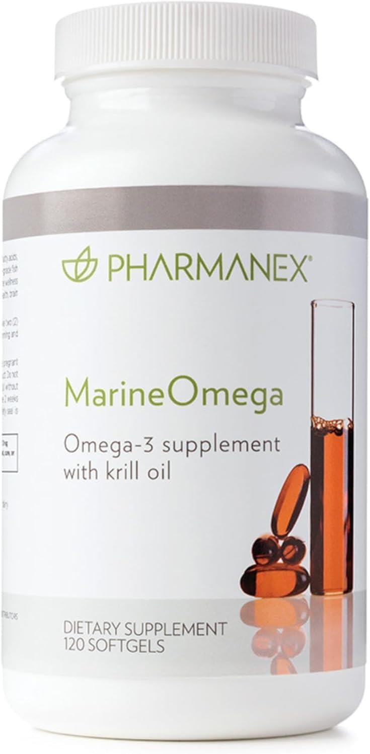 Marine Omega, Omega-3 Fatty Acids & Krill Oil Supplement, 1200Mg DHA & EPA per Serving, 120 Softgels, Supports Heart, Brain, Joint, & Overall Health