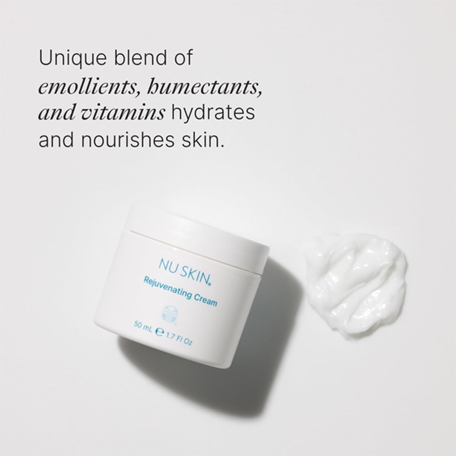 Nu Skin Rejuvenating Cream | Expertly Formulated Moisturizer for Dry Skin, Infused with Hyaluronic Acid, Nourishing Vitamins, and Unique Moisture-Binding Technology | 1.7 Fl Oz | 1 Pack