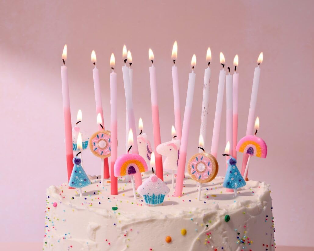 유니콘 생일촛불 10세트 Unicorns and Rainbows Birthday Candles