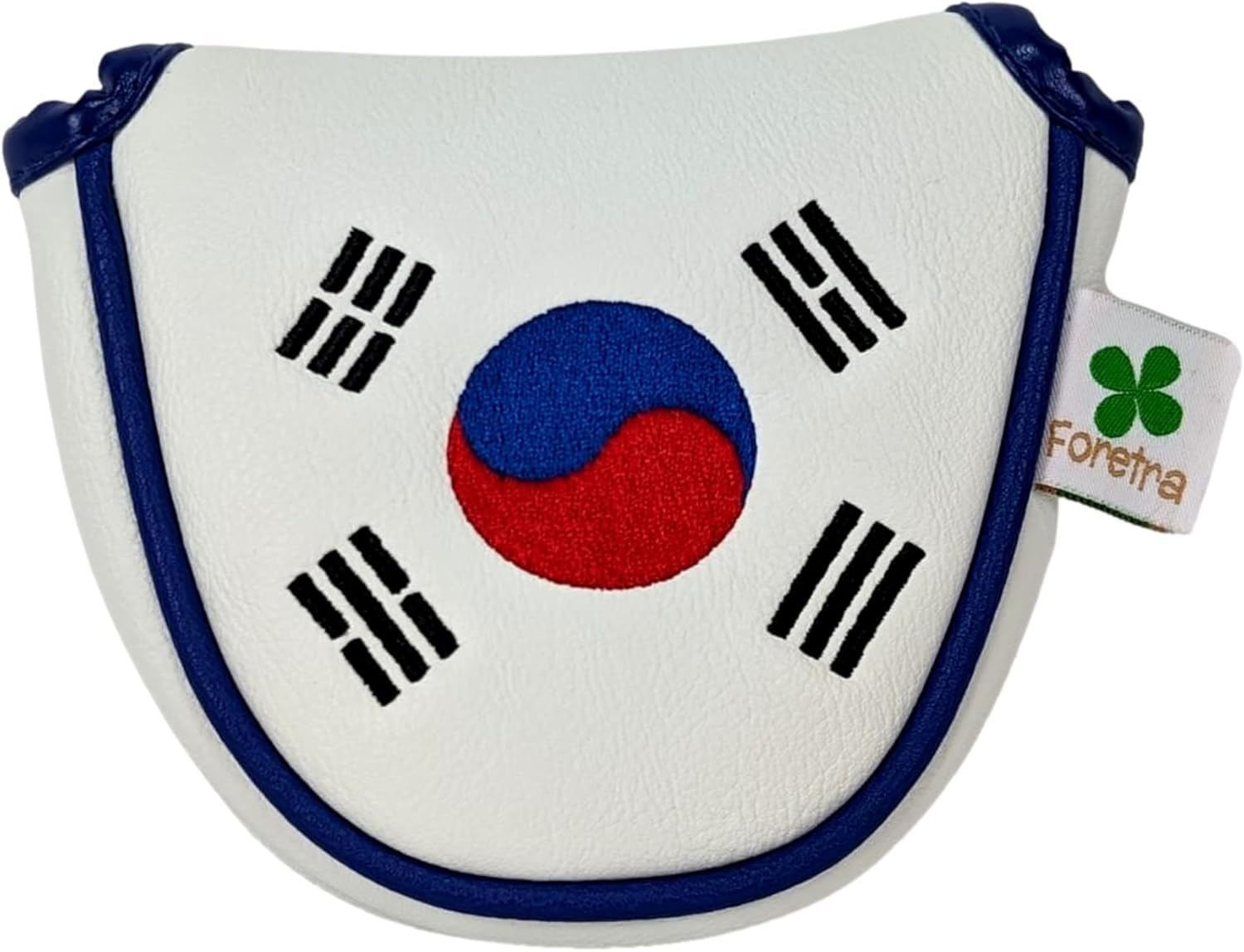 Foretra Driver Headcover Golf Club Covers Blade Mallet Putter Cover Alignment Stick Holder Hybrid Fairway Wood Head Cover Korea Flag Novelty Golf Accessories for Most Brands