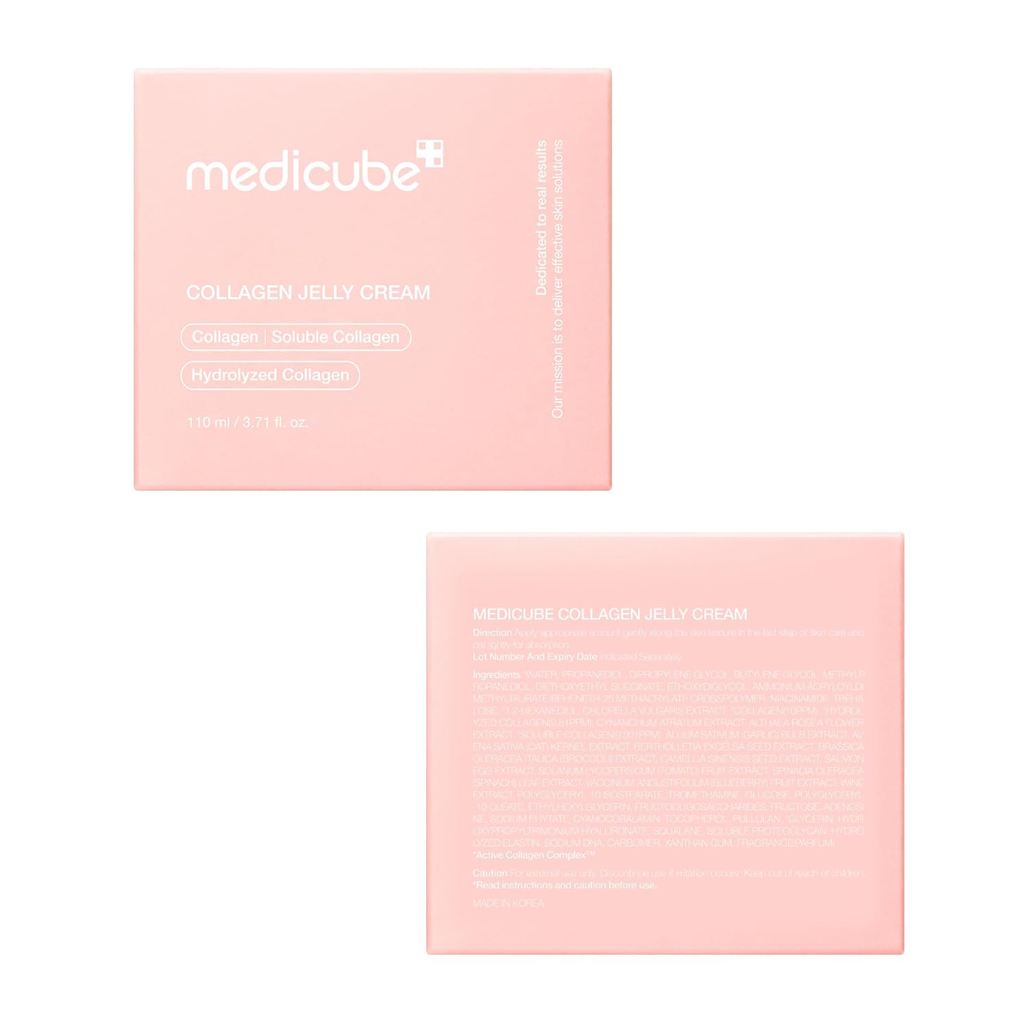 Medicube Collagen Jelly Cream- Niacinamide & Freeze-Dried Hydrolyzed Collagen-Boosts Skin Barrier Hydration & Gives 24H Glow & Firmer Looking Skin | No Artificial Color, Korean Skincare (3.71 Fl.Oz.)