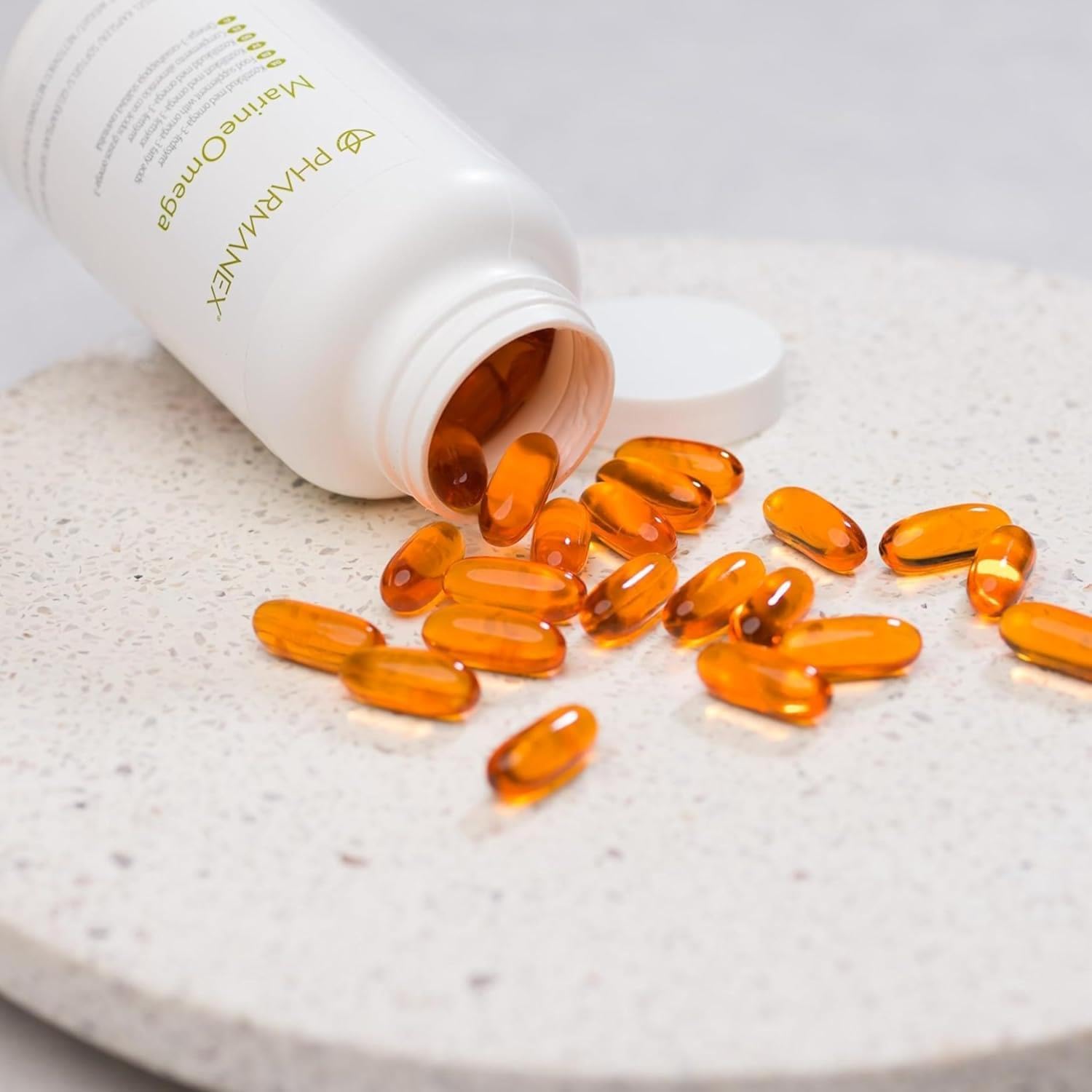 Marine Omega, Omega-3 Fatty Acids & Krill Oil Supplement, 1200Mg DHA & EPA per Serving, 120 Softgels, Supports Heart, Brain, Joint, & Overall Health