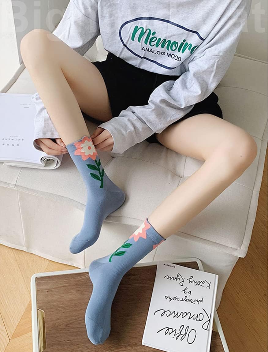 IIG 3-6 Pairs Womens Cute Animal Patterned Funny Novelty Cotton Crew Socks