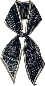 Silk Head Scarf for Hair Fashion Headwrap for Women Lightweight Neck Tie