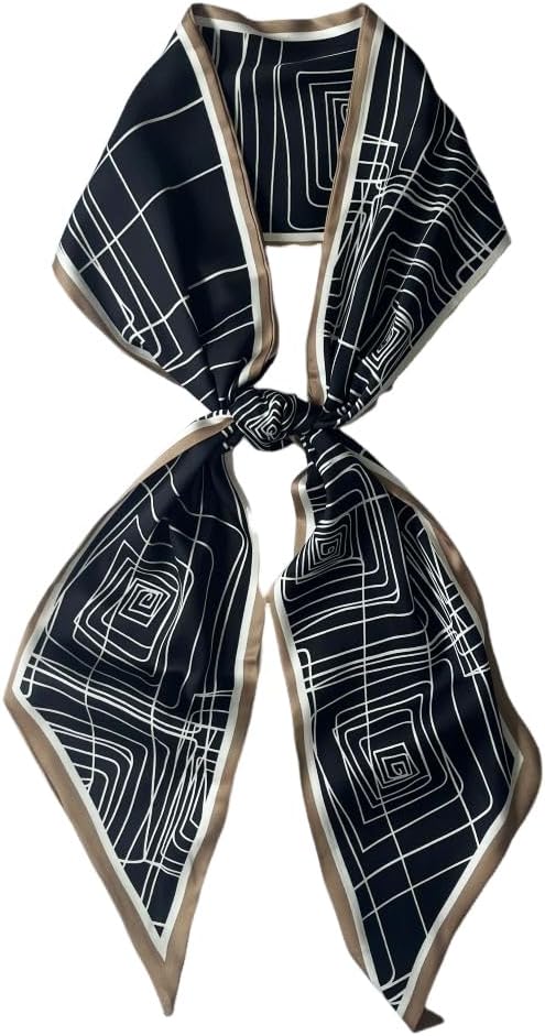 Silk Head Scarf for Hair Fashion Headwrap for Women Lightweight Neck Tie