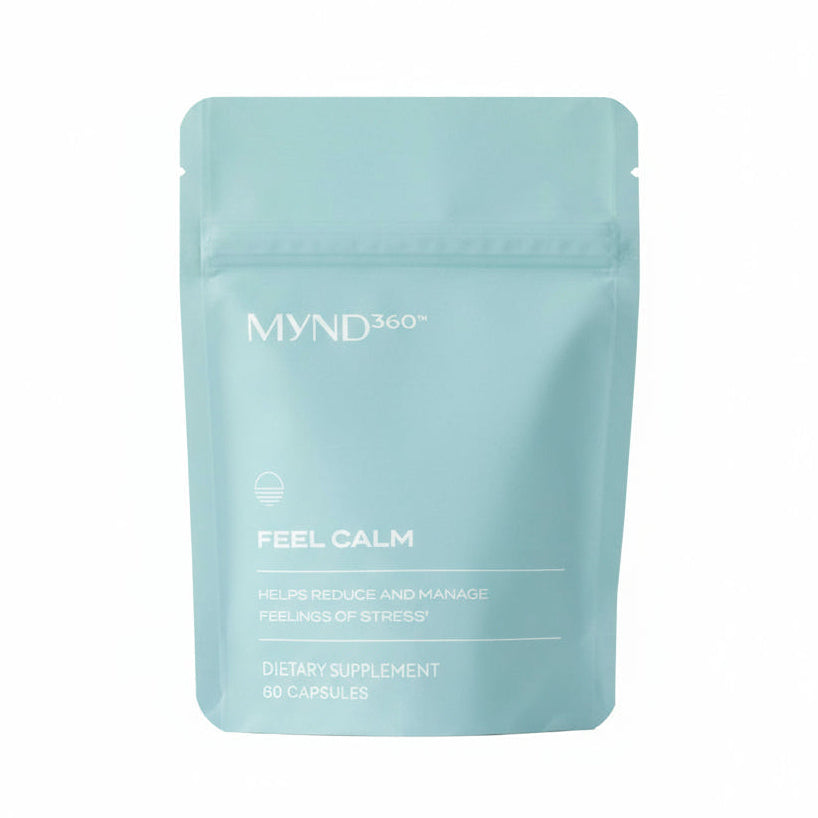 Nu Skin MYND360 Feel Calm with L-Theanine | 60 Capsules | Supports Relaxation & Calm Mindset | L-Theanine 200Mg, Lemon Balm Leaf & Magnolia Bark Extract | Calm Aid for Daily Wellness | Vegetarian