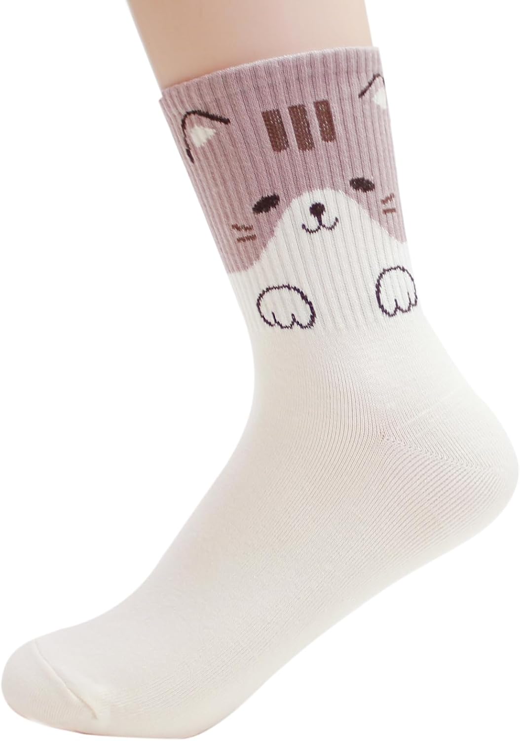 Womens Cute Animal Funny Dog Socks Cat Socks Cartoon Cotton Made in Korea