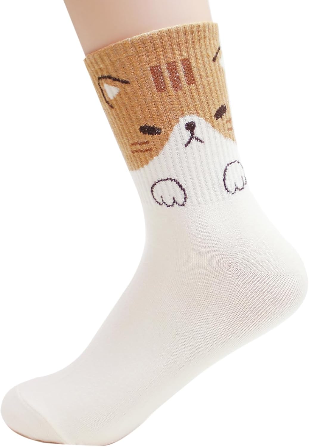 Womens Cute Animal Funny Dog Socks Cat Socks Cartoon Cotton Made in Korea
