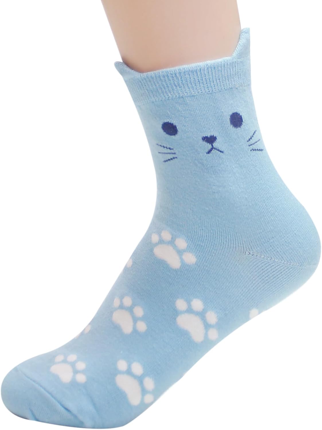 Womens Cute Animal Funny Dog Socks Cat Socks Cartoon Cotton Made in Korea
