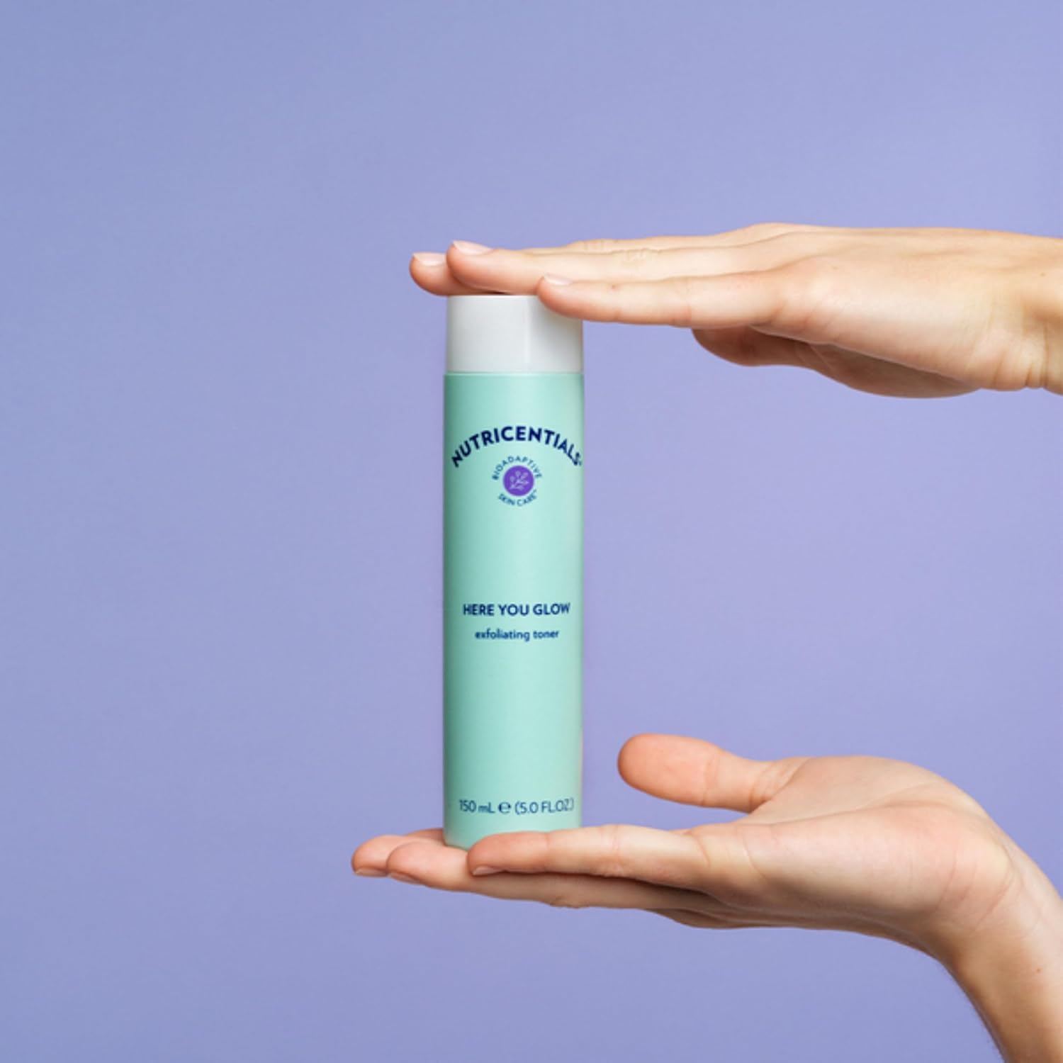 Nu Skin Here You Glow Face Exfoliator Toner | Toner for Face with Water, Salicylic Acid, Glycolic Acid & Hydroxy Acid Blend | Unclog Pores, Prevent Acne, Smooth & Hydrate Your Skin | 150 Ml | 1 Pack