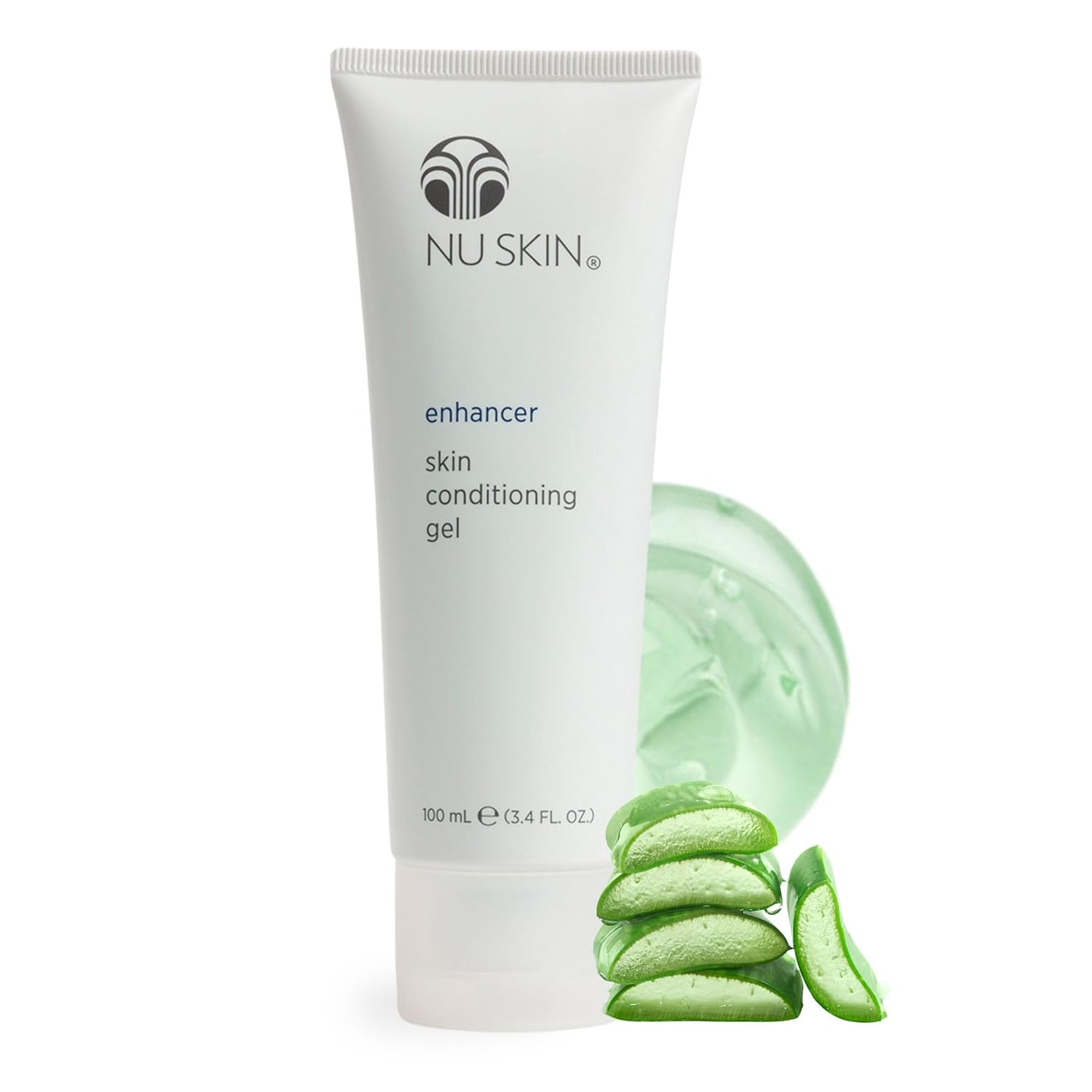 Nu Skin Enhancer Skin Conditioning Gel | Aloe Vera-Infused Soothing Formula for Ultimate Skin Comfort, Hydration, and Versatility in Skincare Routines | Lightweight Moisturizer | 3.4 Fl Oz | 1 Pack