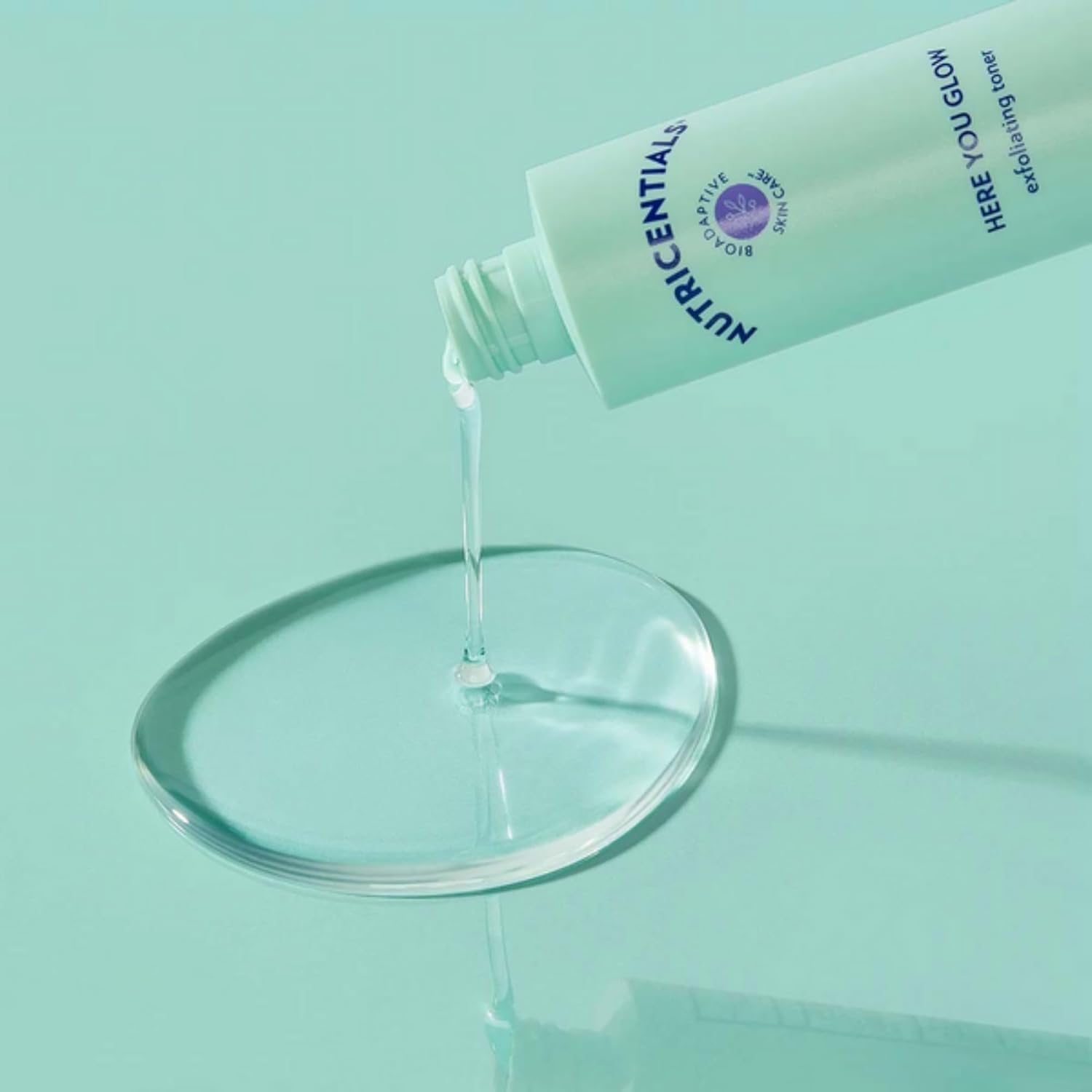 Nu Skin Here You Glow Face Exfoliator Toner | Toner for Face with Water, Salicylic Acid, Glycolic Acid & Hydroxy Acid Blend | Unclog Pores, Prevent Acne, Smooth & Hydrate Your Skin | 150 Ml | 1 Pack