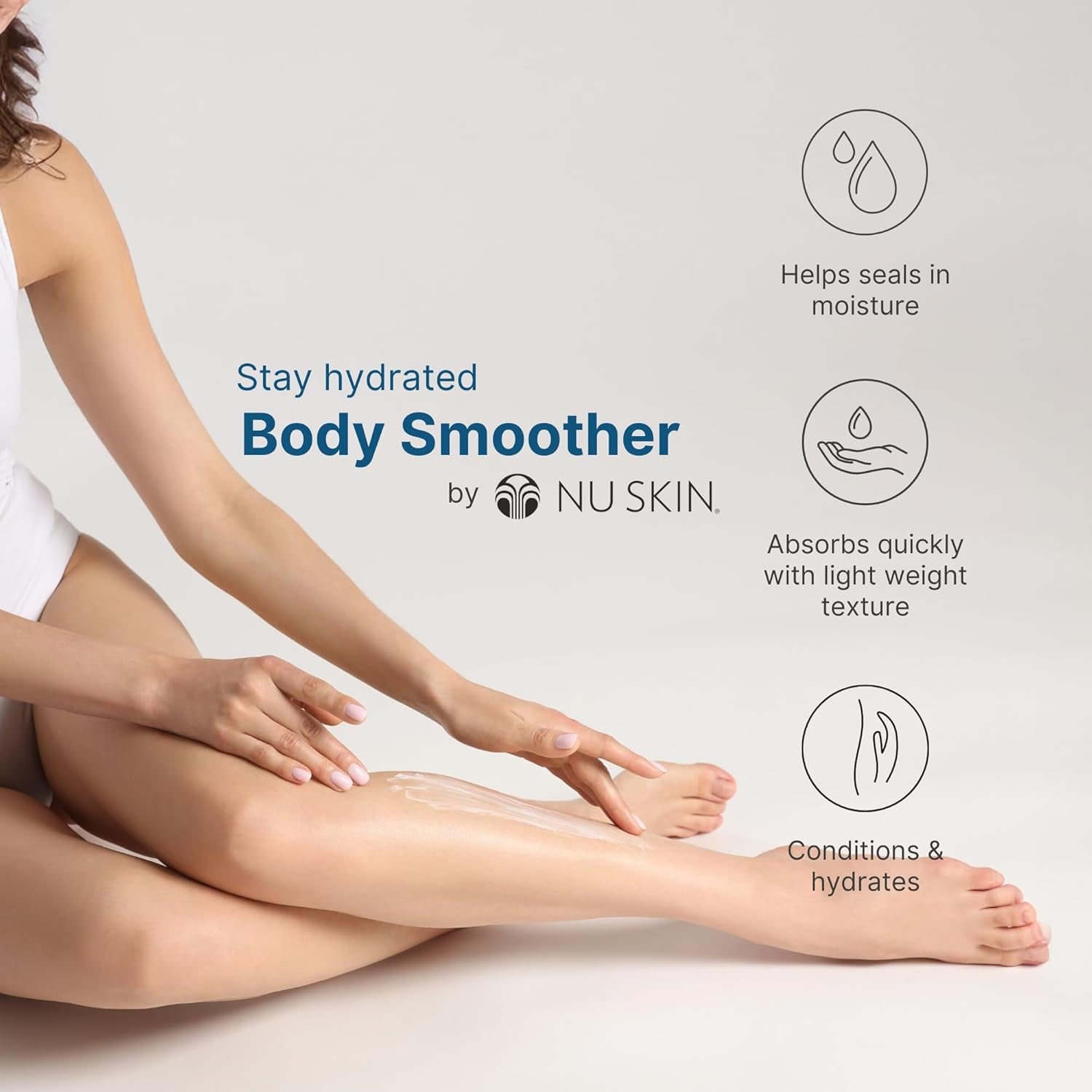 Nu Skin Body Smoother | Luxurious Moisture-Locking Body Lotion with Aloe Vera, Algae Extract, Vitamins a and E for Optimal Skin Nourishment and Hydration | Quick-Absorbing Formula | 8.4 Fl Oz | 1 Pack