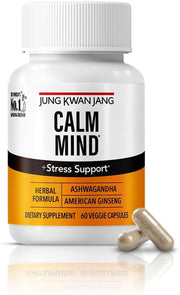 Calm Formula with Ashwagandha 300Mg, American Ginseng 428Mg and L Theanine 204Mg Supplement - 60 Capsule for Men and Women