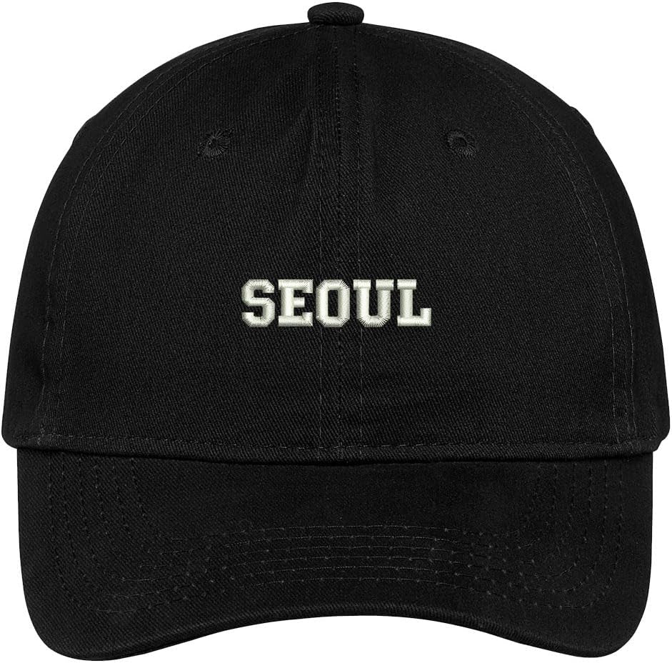 Trendy Apparel Shop Seoul Embroidered Low Profile Soft Cotton Brushed Cap