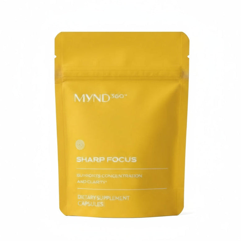Nu Skin MYND360 Sharp Focus | 60 Capsules | Vitamin B12 & Vitamin B6 for Memory, Focus, and Clarity | Caffeine Infused Brain Health Supplement | Safe Daily Vitamin B Support for Boosted Concentration