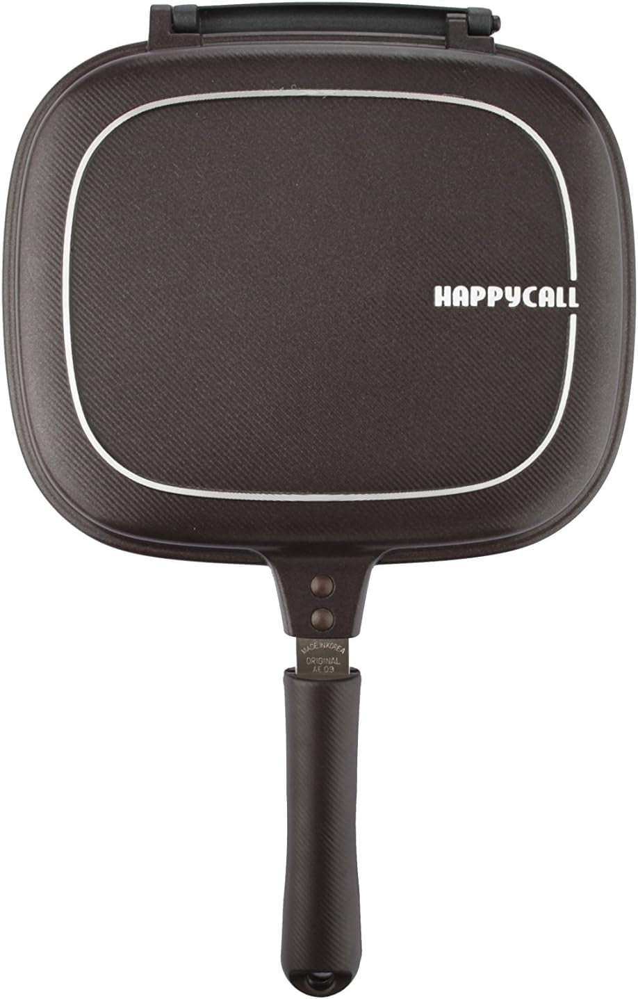 Happycall Titanium Nonstick Double Pan, Flip Pan, Square, Dishwasher Safe, Pfoa-Free, Brown
