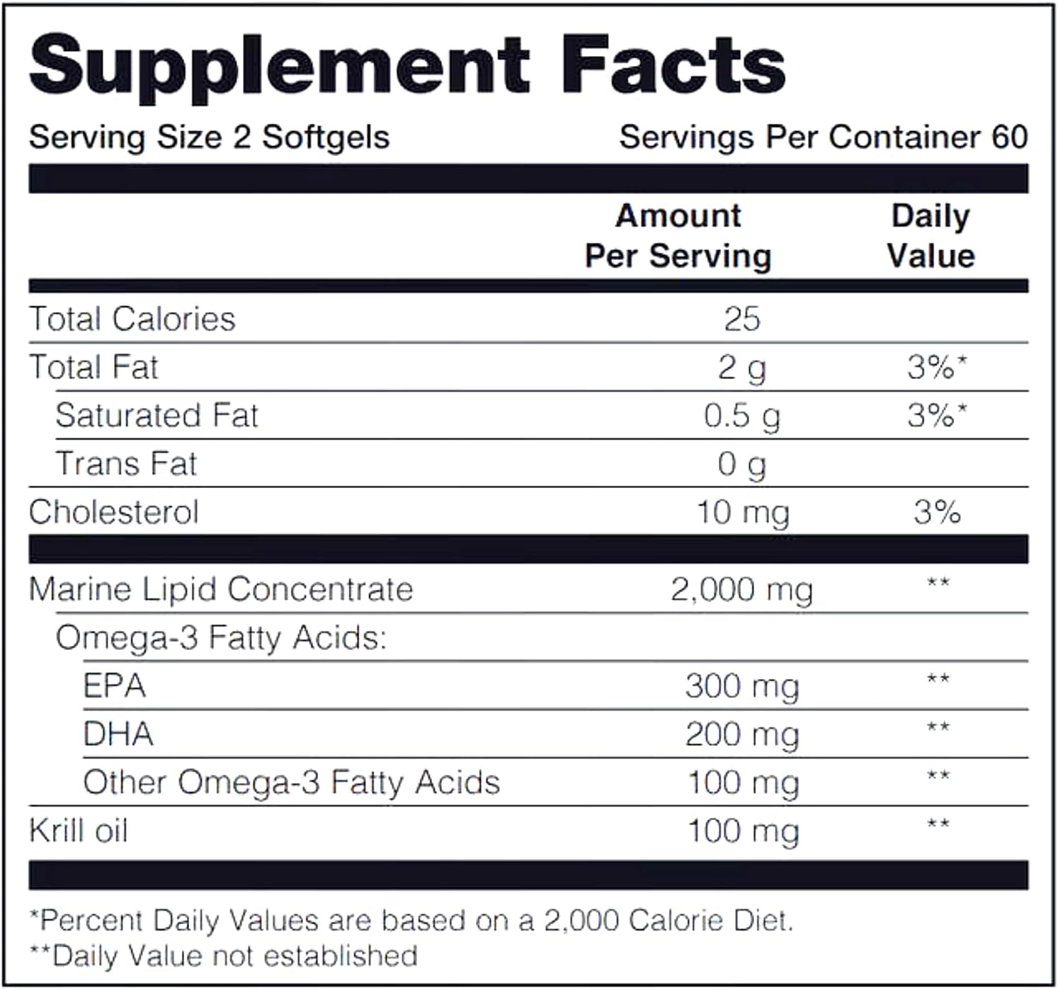Marine Omega, Omega-3 Fatty Acids & Krill Oil Supplement, 1200Mg DHA & EPA per Serving, 120 Softgels, Supports Heart, Brain, Joint, & Overall Health