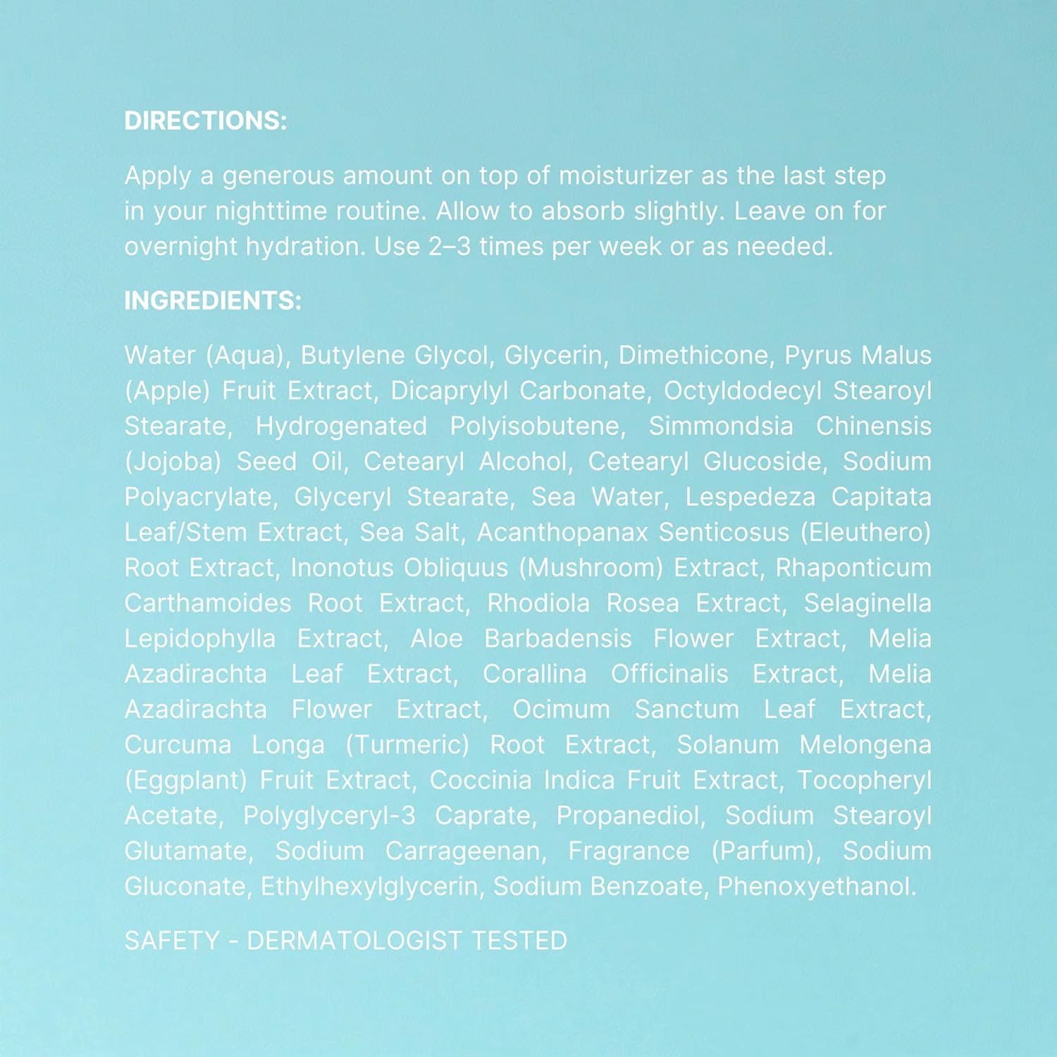 Nuskin NUTRICENTIALS Pillow Glow Sleeping Mask | Overnight Hydration | Bioadaptive Botanical Complex | Red Algae | Apple Extract | Deep Sea Water | Skin Glowing & Pore Minimizing | 2.5 Fl Oz | 1 Pack