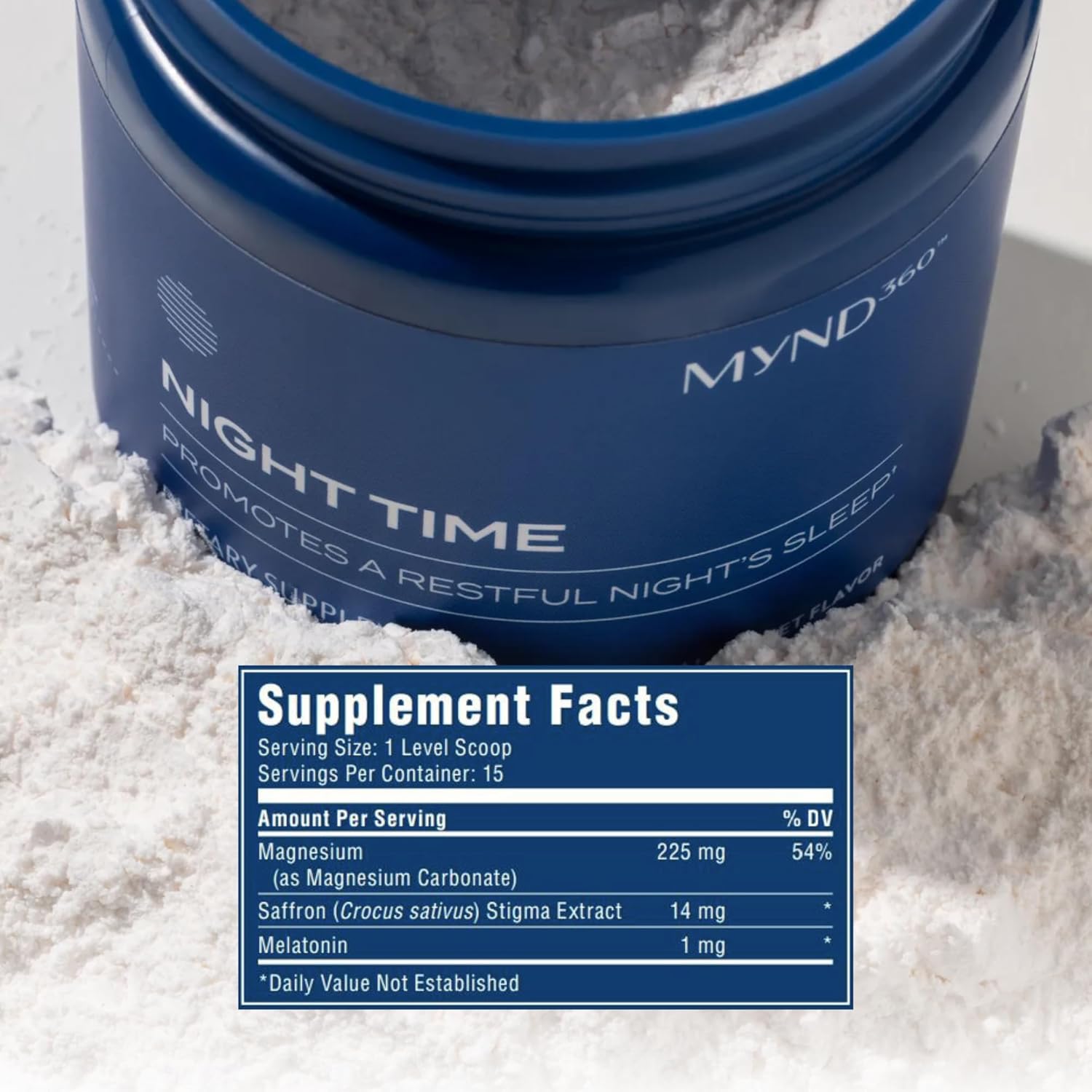 Nu Skin MYND360 Night Time Sleep Aid | Magnesium & Melatonin Sleep Supplement | Magnesium Citrate Powder | Promotes Restful Sleep | Non-Habit Forming Magnesium Supplement