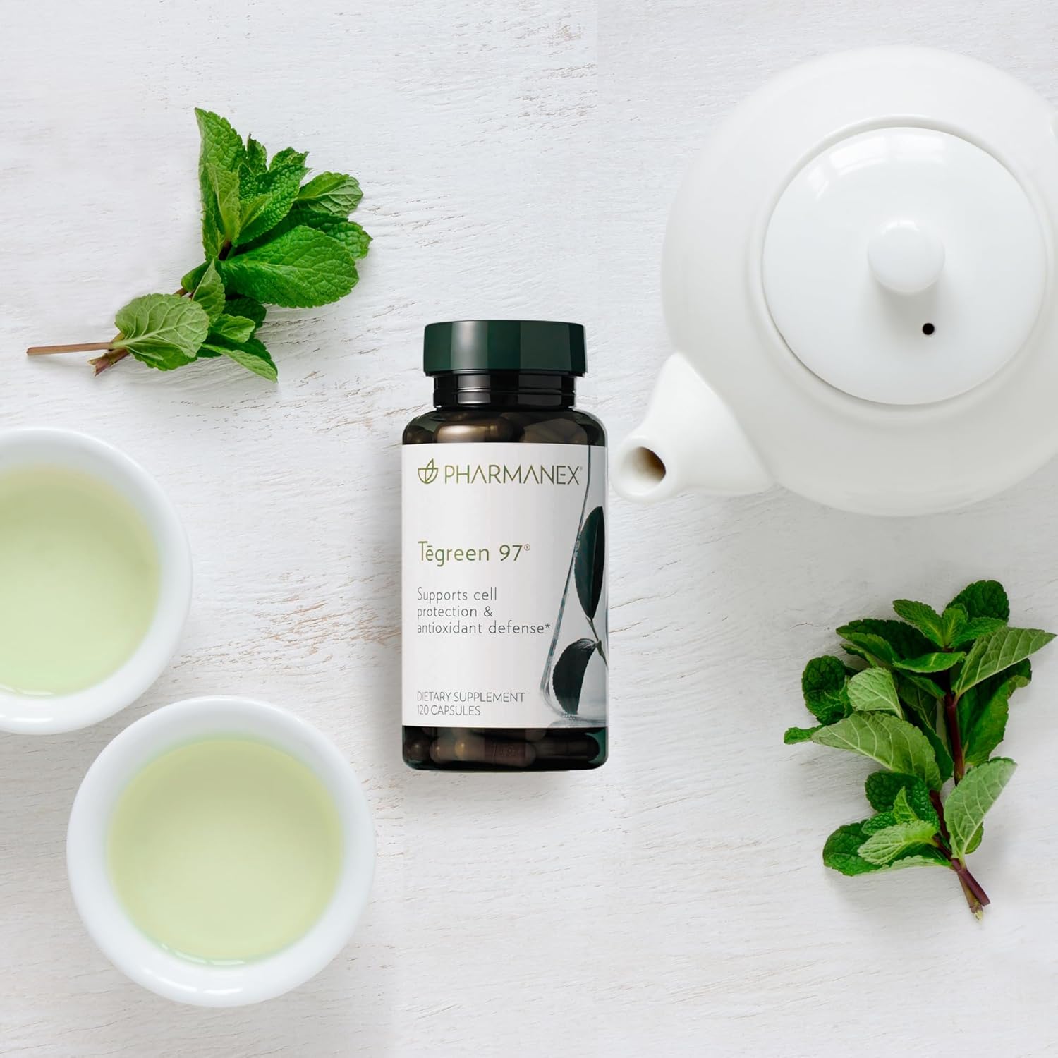 Nu Skin Pharmanex Tegreen 97 Cell Protection | 120 Count | Antioxidant Support for Healthy Cell Function | Proprietary Green Tea Extract