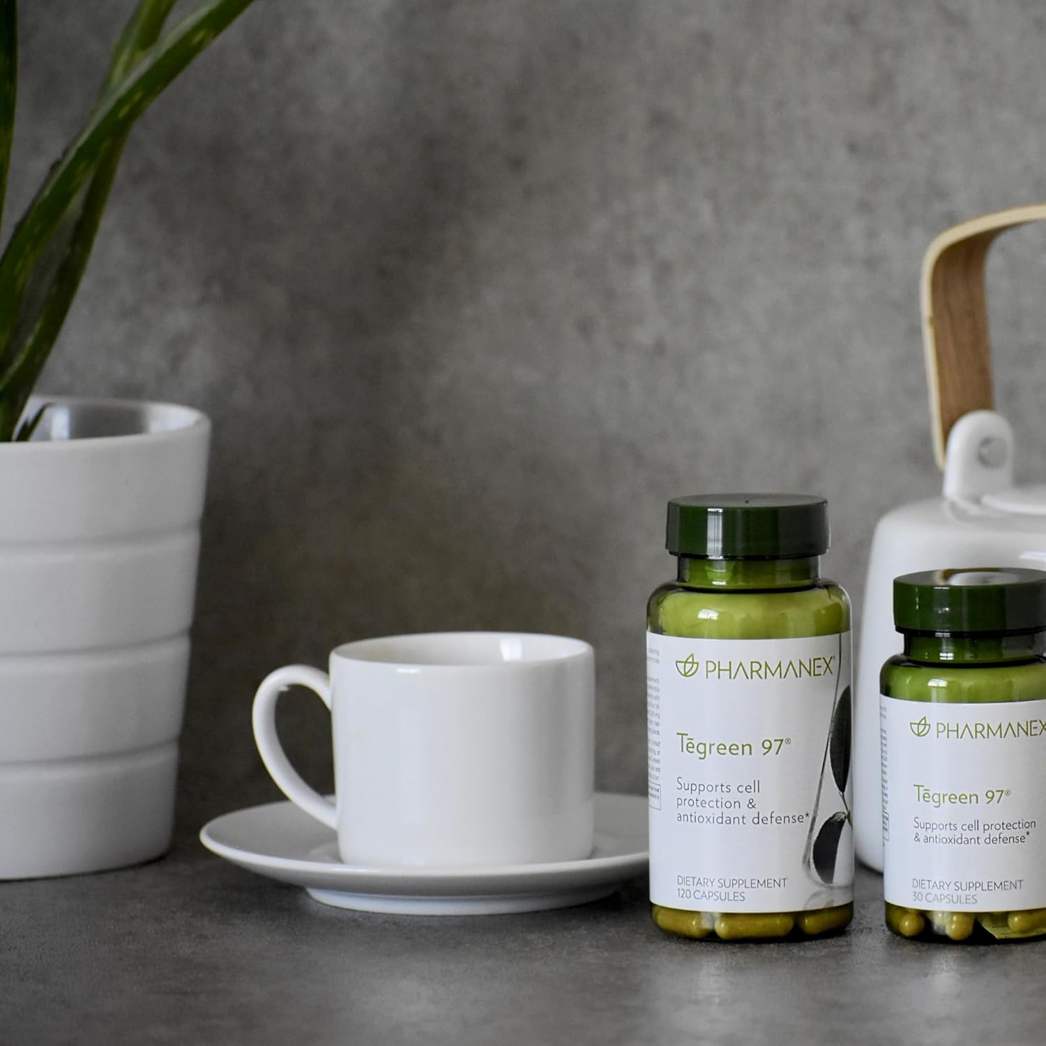 Nu Skin Pharmanex Tegreen 97 Cell Protection | 120 Count | Antioxidant Support for Healthy Cell Function | Proprietary Green Tea Extract