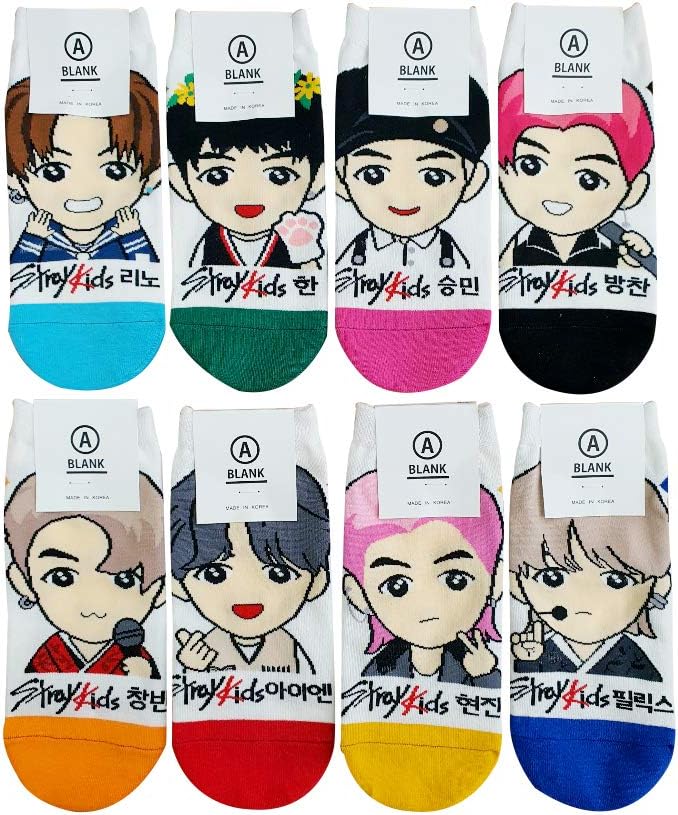 Women'S Kpop Straykids Cartoon Character Socks - Made in Korea