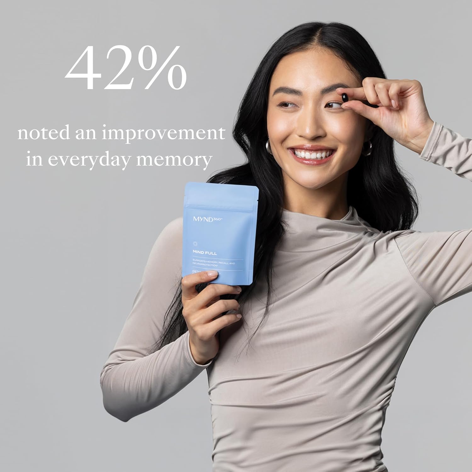 Nu Skin MYND360 Mind Full | 60 Softgels | Supports Memory with Vitamin E, Astaxanthin, and Grape Extract | Powerful Antioxidants & Brain Support Supplement for Memory Recall