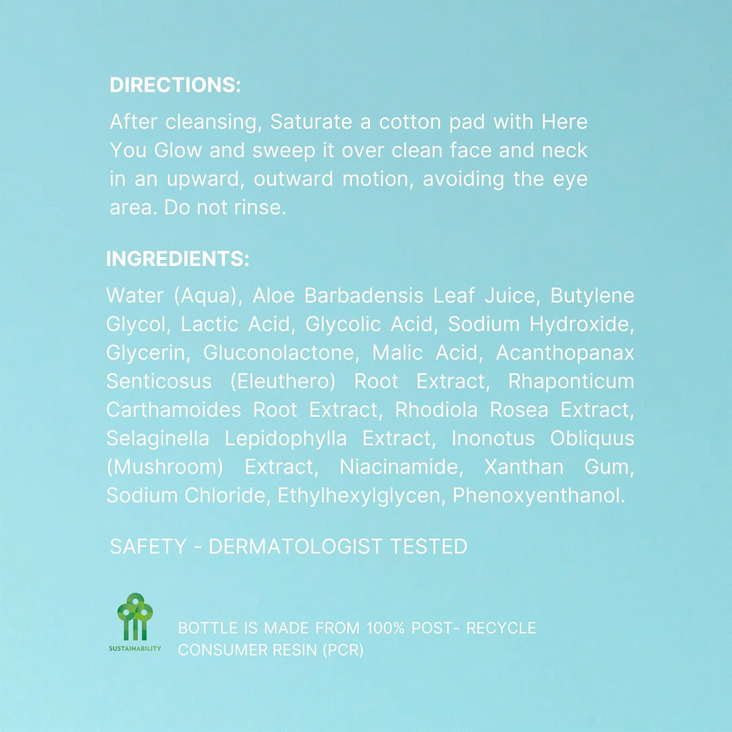 Nu Skin Here You Glow Face Exfoliator Toner | Toner for Face with Water, Salicylic Acid, Glycolic Acid & Hydroxy Acid Blend | Unclog Pores, Prevent Acne, Smooth & Hydrate Your Skin | 150 Ml | 1 Pack