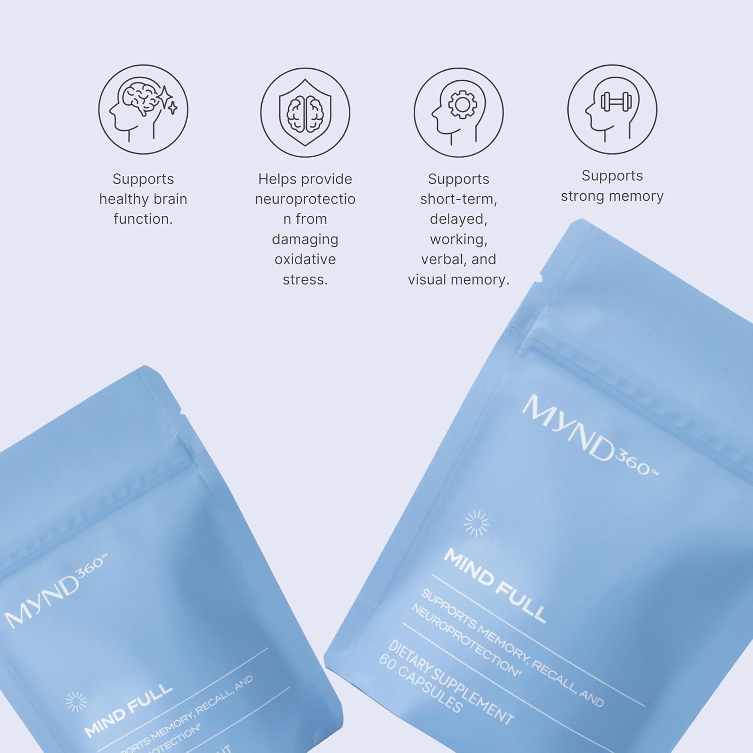 Nu Skin MYND360 Mind Full | 60 Softgels | Supports Memory with Vitamin E, Astaxanthin, and Grape Extract | Powerful Antioxidants & Brain Support Supplement for Memory Recall