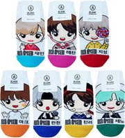 Women'S Kpop NCT Dream Cartoon Character Socks - Made in Korea, Sky, Green, Orange, Pink, Red, Blue, Yellow