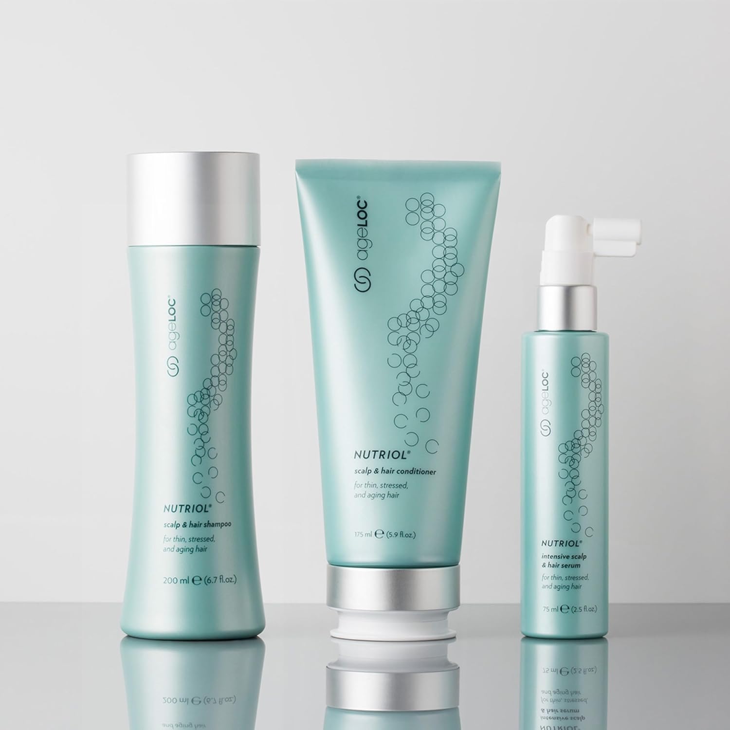 Nu Skin Ageloc Nutriol Scalp & Hair Serum | Nourishing Formula for Fuller, Thicker, and Healthier Hair | Antioxidant | Non-Greasy Serum | Scalp Care, Daily Hair Serum | 75Ml