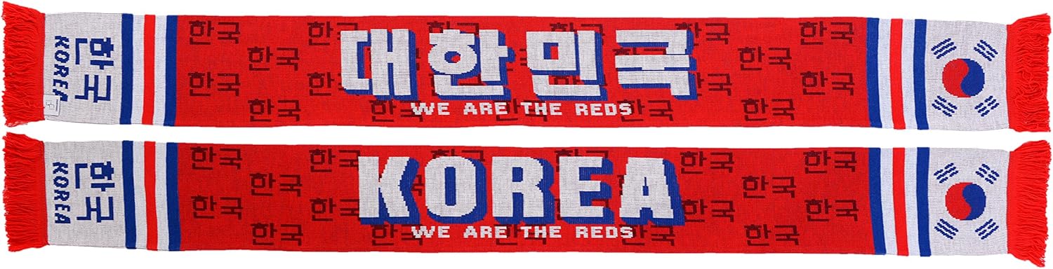 South Korea Soccer Knit Scarf