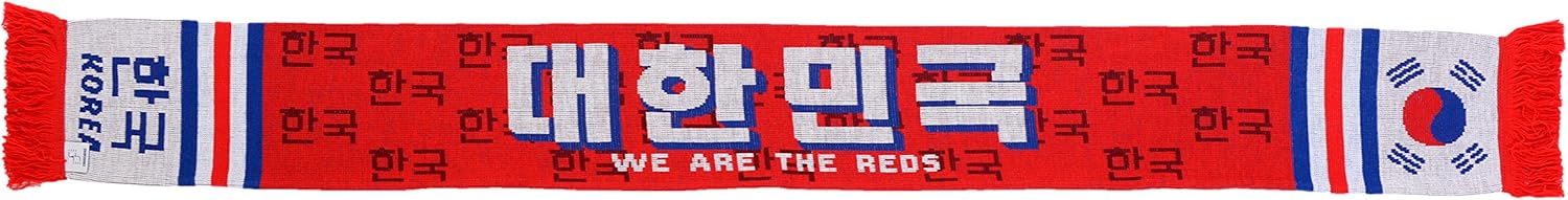 South Korea Soccer Knit Scarf