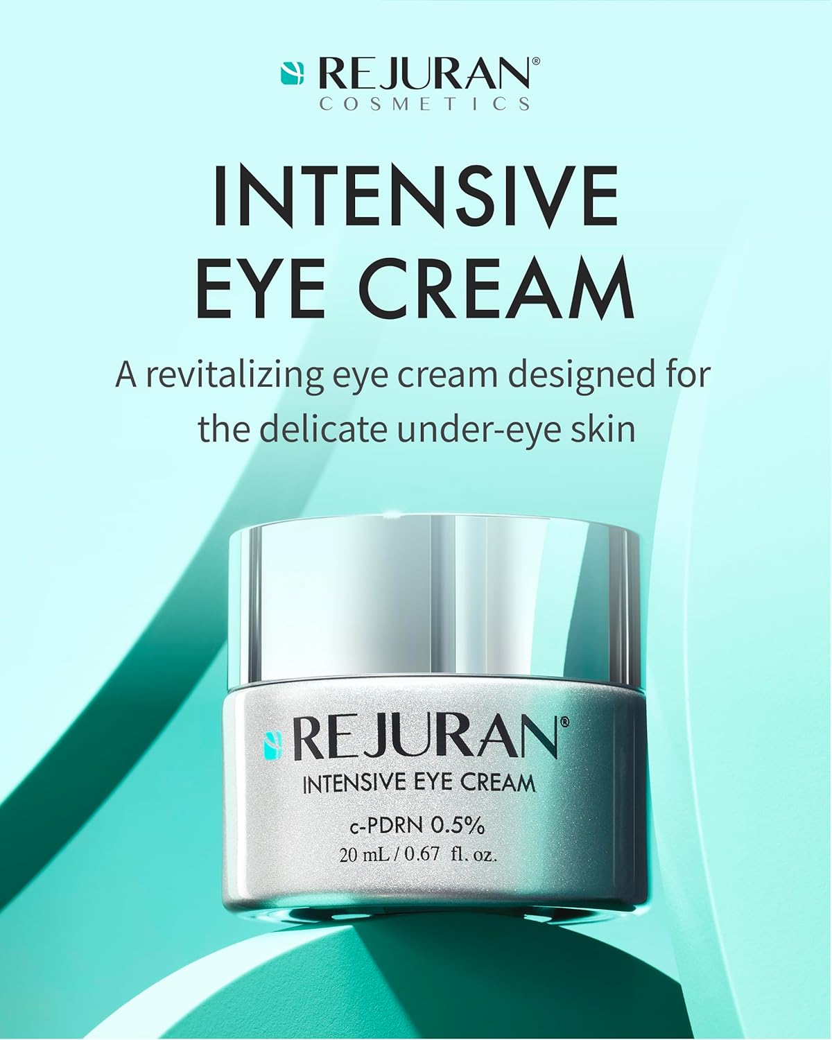 REJURAN® Intensive Eye Cream, C-Pdrn® - Fast-Acting Eye Treatment for Wrinkles, Lifting, and Dark Circles. Instant Hydration and Visible Revitalization. Korean Skin Care (0.67 Fl Oz)